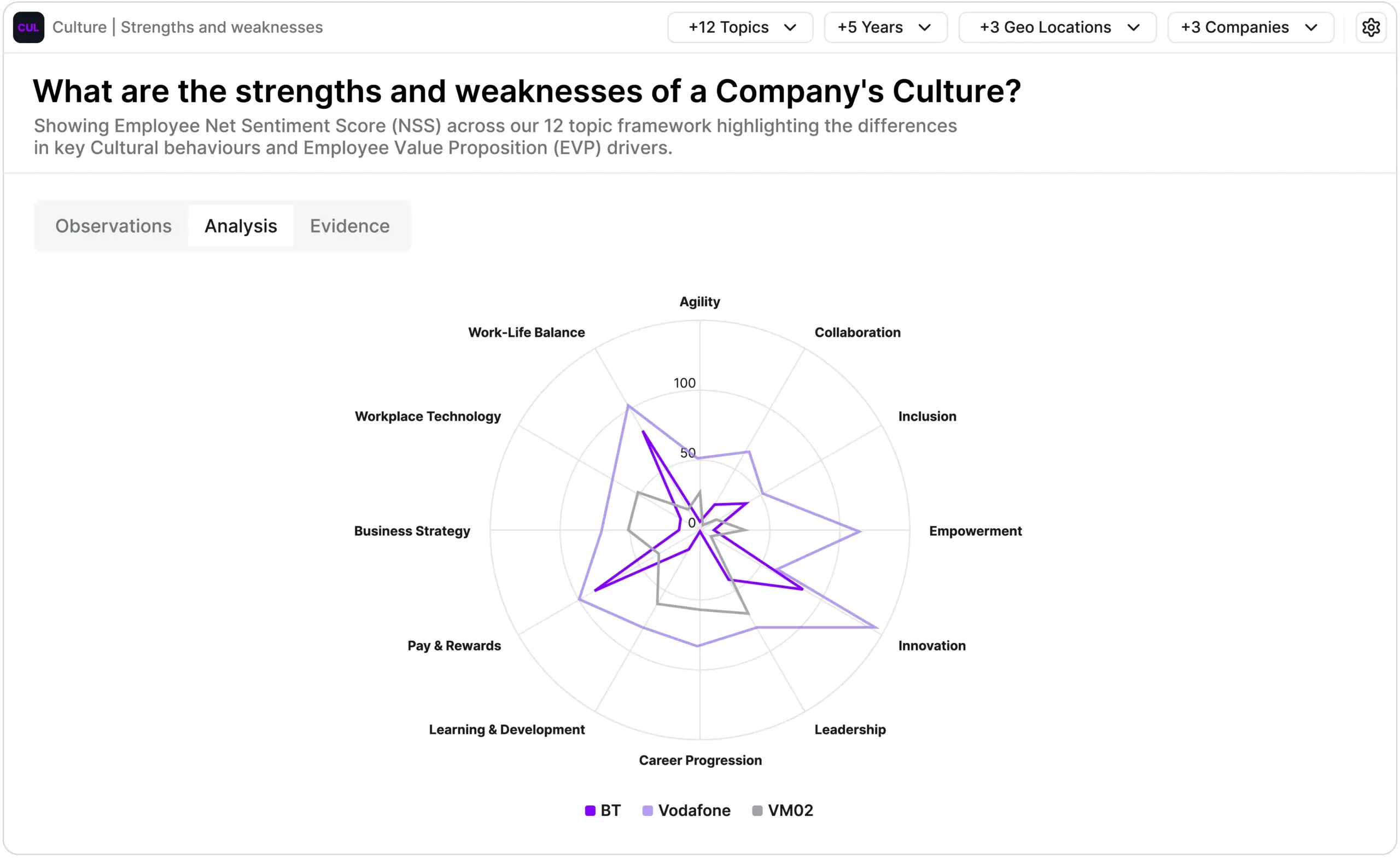 What are the strengths and weaknesses of a Company's Culture?